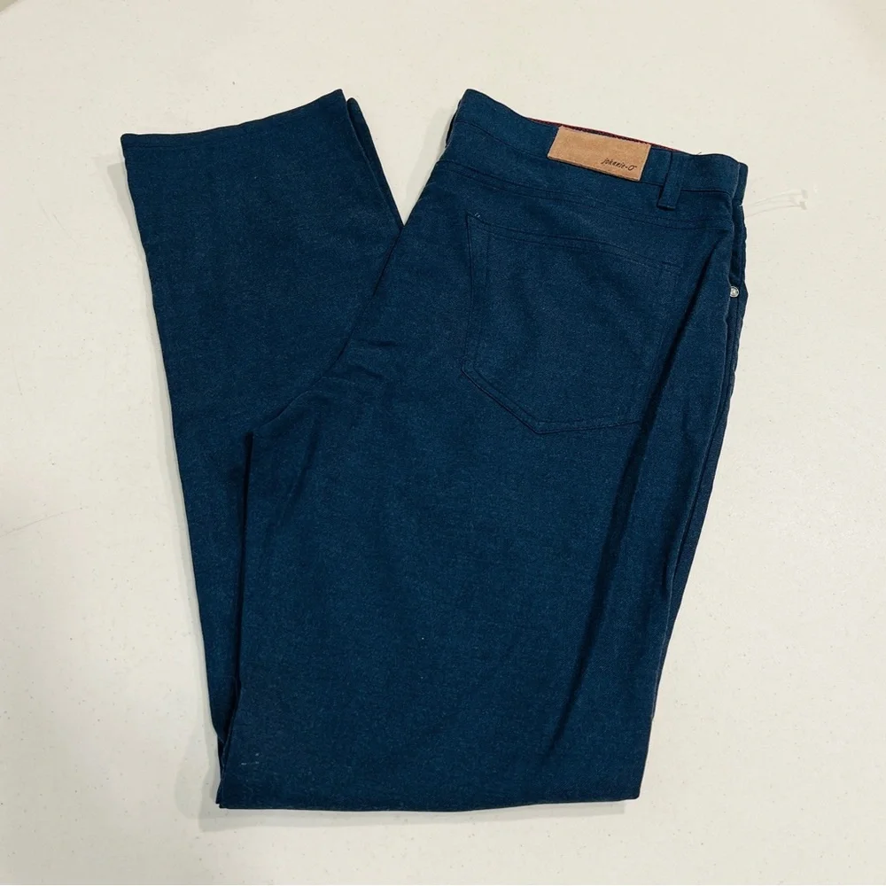 JOHNNIE-O London Brushed Twill 5 Pocket Pants Men 34x32 Indigo Blue $168 NWOT